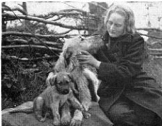 Bridget with puppy and Sheelagh